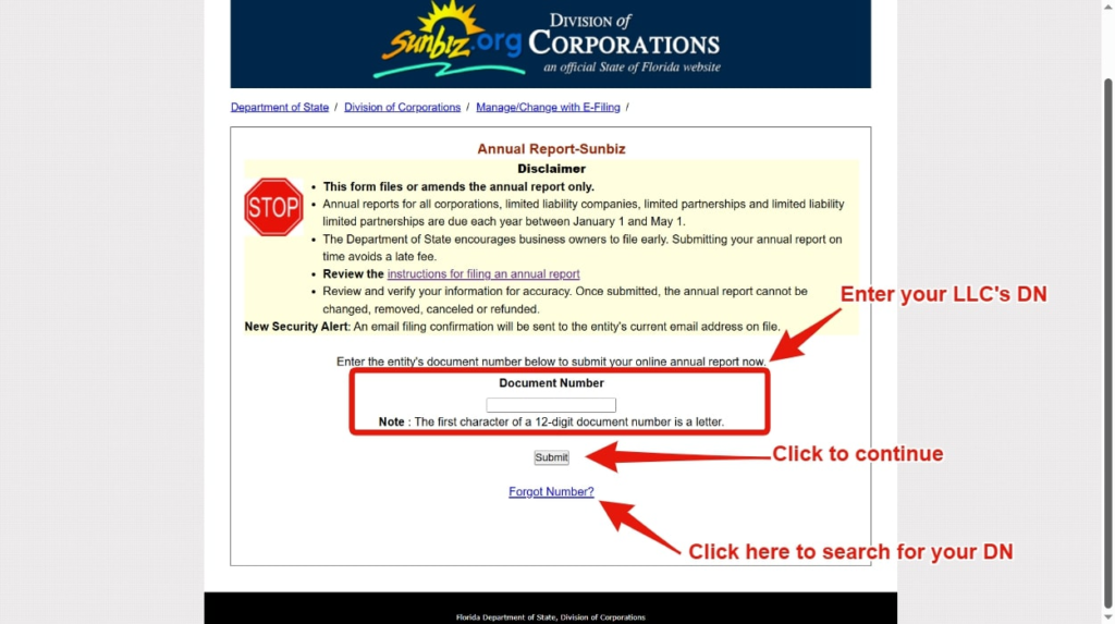 Florida Annual Report 2026 deadline: May 1